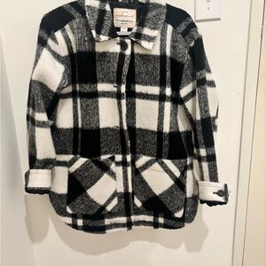 Weatherproof Black and White Checkered Coat
